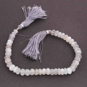 1 Strand Gray Silverite Faceted Roundels - Gray Silverite Roundels Beads 8mm- 9 Inches BR3406 - Tucson Beads