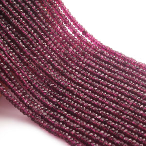 1 Strand Amazing Violet Garnet Faceted Rondelles  Beads-Gemstone Roundelles Beads 4mm-13 Inch BR03028 - Tucson Beads