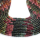 1  Long Strand Multi Tourmaline Smooth Heishi Tyre Shape Gemstone Beads -Wheel Briolettes Beads - 5mm-17 Inches BR03022 - Tucson Beads