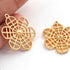 10 Pcs Designer 24k Gold Plated Copper Flower Pendant,Copper Designer Pendant,Copper Beads,Jewelry Making 32mmx28mm BulkLot GPC137