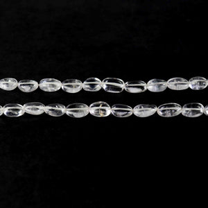 1 Strands Crystal Quartz Smooth Briolettes - Oval Shape Beads 12mmx8mm-10mmx8mm 13 Inches BR406 - Tucson Beads