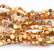 1  Strands Gold Plated Designer Copper coin Shape Beads,diamond Cut Copper Beads,Jewelry Making Supplies 5mm 8 inches BulkLot GPC365 - Tucson Beads