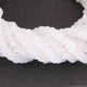 1  Long Strand White Rainbow Moonstone Faceted Rondelles  -  6mm-8mm -12.5 Inches BR3613 - Tucson Beads