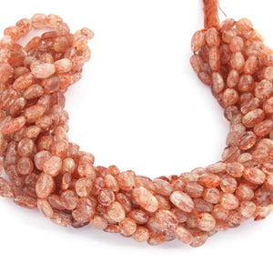 1 Strands Sunstone Smooth Oval Beads- Sunstone Oval Beads 6mmx4mm-8mmx6mm 16 Inches BR3969 - Tucson Beads