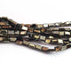 1 Strand Black Spinel Golden Coated  Faceted Chicklet / Rectangle Briolettes -5mm-6mm  8 Inches BR415 - Tucson Beads