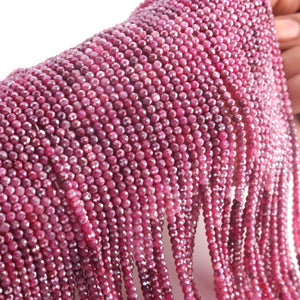 1 Strand Pink Silverite Faceted Gemstone Balls Beads - Silverite Faceted Round Ball Bead 3mm 12.5 Inch RB0475 - Tucson Beads