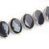 4 Pcs Black Onyx Faceted 24k Gold Plated Oval Shape Double Bail Connector -42mmx27mm-36mmx22mm  PC552