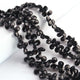 1 Strands Excellent Quality Black Onyx Faceted Pear Drop Briolettes - 8mmx6mm-11mmx7mm 9 Inch BR484 - Tucson Beads