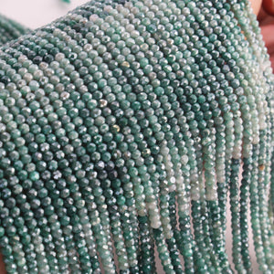 1 Strand Green Silverite Faceted Gemstone Balls Beads - Silverite Faceted Round Ball Bead 3mm 13 Inch RB0477 - Tucson Beads
