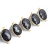 10 Pcs Black Onyx Faceted 24k Gold Plated Oval Shape Double Bail Connector -27mmx16mm-  PC563