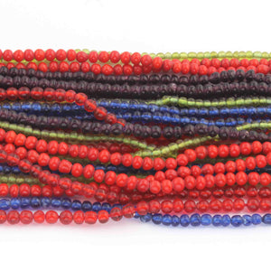 1  Strand Mix  Stone Faceted Roundels  -Round Shape  Roundels 4mm-5mm-14 Inches BR3660 - Tucson Beads