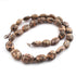 1  Strand Leopard Skin Jasper  Smooth  Necklace  - Oval Shape Necklace Beads  13mm x10mm-15mmx12mm- 16 Inches BR3345