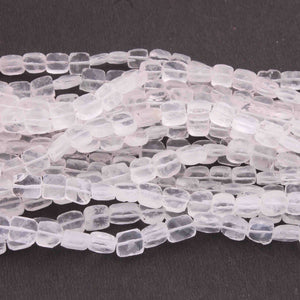 1 Strand Crystal Quartz Briolette - Faceted Chicklet  Shape 6mm-9mm 8 Inch BR3903 - Tucson Beads