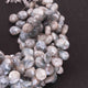 1  Strand Gray Silverite  Faceted Pear Drop Briolettes  -  Silverite  Briolettes 8mm-11mm 8 Inches long BR3624 - Tucson Beads