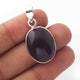 1 Pc Genuine and Amethyst Oval Pendant - 925 Sterling Silver - Gemstone Pendant 26mm-16mm SJ015 - Tucson Beads