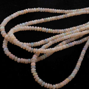 1 Long Strand Ethiopian Welo Opal Faceted Rondelles - Ethiopian Roundelles Beads 3mm-5mm 16 Inches long BRU071 - Tucson Beads