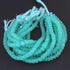 1 Long Strand Aqua Chalcedony Faceted Rondelles  -Round Shape  Roundells  8mm-10mm-8 Inches BR2738