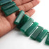 1 Strand Green Chalcedony Faceted Rectangle Shape Briolettes - Jewelry Making Supplies - 23mmx8mm-37mmx12mm 9 .5 Inch BR3226