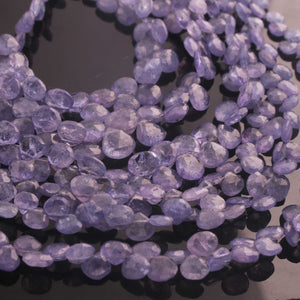 1 Strand Amazing Quality Tanzanite Faceted Briolettes - Heart Shape Natural Gemstone Briolettes -5mmx7mm - 9-Inches BR03050 - Tucson Beads