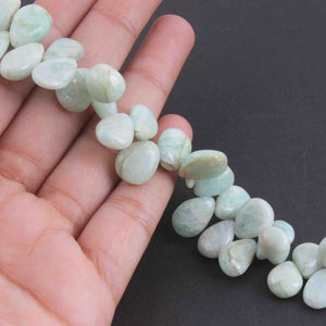 1 Strand Amazonite Smooth  Briolettes - Pear Drop Beads  11mmx8mm -16mmx11mm 8.5 Inches BR625 - Tucson Beads