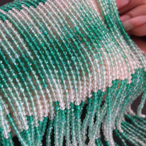5 Long Strand Shaded Green Onyx Faceted Rondelles - Gemstone Round Balls Beads  2mm-12.5 Inches RB491 - Tucson Beads