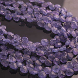 1 Strand Amazing Quality Tanzanite Faceted Briolettes - Heart Shape Natural Gemstone Briolettes -5mmx6mm - 9-Inches BR03045 - Tucson Beads