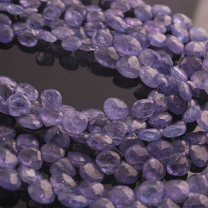 1 Strand Amazing Quality Tanzanite Faceted Briolettes - Heart Shape Natural Gemstone Briolettes -5mmx6mm - 9-Inches BR03045 - Tucson Beads