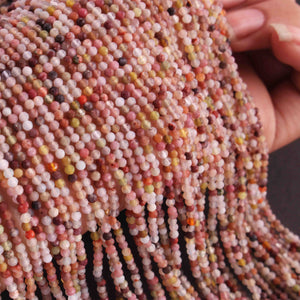 5 Strand Mix Stone Faceted Balls - Mix Stone Ball Beads Gemstone Beads -2mm- 12.5 Inches RB501 - Tucson Beads