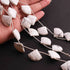1 Strand White How Lite Faceted Fancy Shape Briolettes -  18mmx15mm-21mmx17mm 9 Inchs BR4265