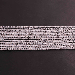 5  Strand White  Labradorite Faceted Roundel - Round Shape Roundels 2mmx3mm- 13 Inches rb466 - Tucson Beads