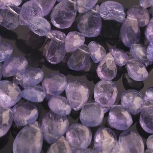 1 Strand Amazing Quality Tanzanite Faceted Briolettes - Pear Shape Natural Gemstone Briolettes -6mmx3mm-8mmx4mm - 9-Inches BR03040 - Tucson Beads