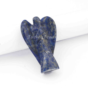 Seven Chakra Angel Vessonite Red Jasper Tiger eye Lapis Lazuli Gemstone Healing Stone 53mmx28mm Hs305 - Tucson Beads