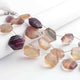 1 Strand Florite Faceted Briolettes  - Hexagon Drop Briolettes  -13mmx10mm-17mmx18mm - 9.5 Inches BR3680 - Tucson Beads