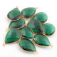 10 Pcs Green Hydro 24k Gold Plated Faceted Pear Shape Pendant  Bezel Pendant  30mmx19mm- PC153 - Tucson Beads