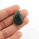 10 Pcs Green Hydro 24k Gold Plated Faceted Pear Shape Pendant  Bezel Pendant  30mmx19mm- PC153 - Tucson Beads