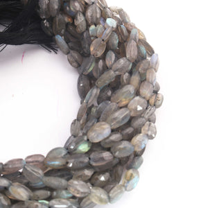 1  Long Strand  Labradorite Faceted Briolettes - Oval Shape  Briolettes -6mmx4mm- 11mmx5mm-12 Inches BR1692 - Tucson Beads