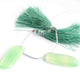 1  Strand Green Chalcedony Smooth Briolettes - Fancy Shape Briolettes  -35mmx12mm - 4 Inches BR3068 - Tucson Beads