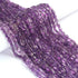 1 Strand Amethyst Faceted Briolettes  - Oval Shape Briolettes  5mm-7mm -12 Inches BR02402
