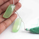 1  Strand Green Chalcedony Smooth Briolettes - Fancy Shape Briolettes  -35mmx12mm - 4 Inches BR3068 - Tucson Beads