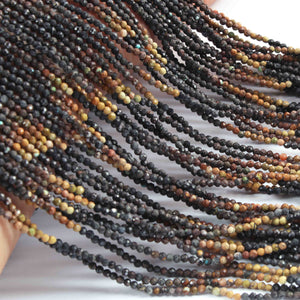 5 Strand Mix Stone Faceted Balls - Mix Stone Ball Beads Gemstone Beads -2mm- 12.5 Inches RB493 - Tucson Beads