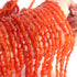 1 Strand Carnelian Faceted Oval Shape Briolettes - Oval Shape Briolette 5mm-7mm 12 Inches BR02407