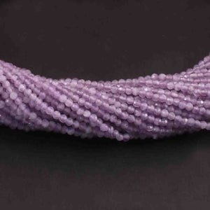 5 Strands Pink Amethyst Gemstone Balls, Semiprecious beads Faceted Gemstone- 2mm-13 Inche-RB499 - Tucson Beads