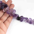 1  Strand Amethyst Smooth Briolettes - Assorted Shape Briolettes -9mmx11mm-10mmx12mm- 10 Inches BR1352