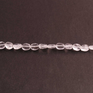 1 Strand Crystal Quartz  Faceted Briolettes - Oval Shape Briolettes  5mm-7mm - 12 Inches BR02406 - Tucson Beads