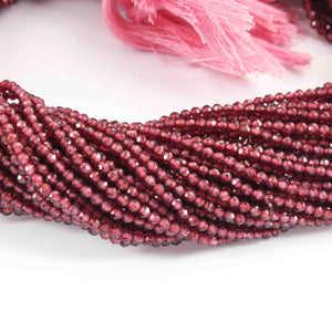 5 Long Strand Garnet Faceted Balls Beads -Gemstone Balls Beads 2mm-13 Inches RB483 - Tucson Beads