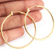 5 Pair 24k Gold Plated Copper Earrings Charms, Earrings, For Earring Making Round Shape 40mm GPC1319 - Tucson Beads