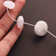 1  Long Strand White Rainbow Moonstone Smooth Rondelles  -  11mm 18mm-6 Inches BR3043 - Tucson Beads