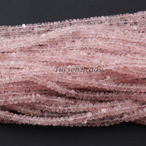 1 Strand Morganite Faceted Rondelle Shape Gemstone Beads, Gemstone Natural Beads, Faceted Beads  4mm-5mm 16 Inches BR2702 - Tucson Beads