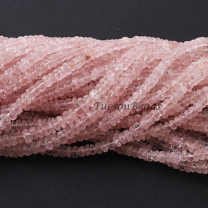 1 Strand Morganite Faceted Rondelle Shape Gemstone Beads, Gemstone Natural Beads, Faceted Beads  4mm-5mm 16 Inches BR2702 - Tucson Beads