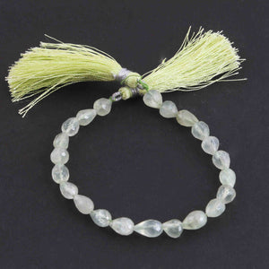 1 Strand Prehnite Tear Drop Briolettes ,Faceted Gemstone Beads,Prehnite beads, jewelry supplies 8mm-7mm- 7.5 inches BR3227 - Tucson Beads